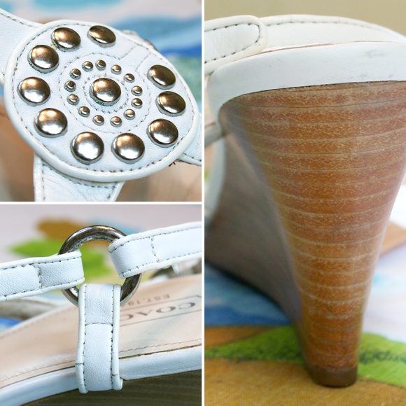 Coach Studded Wedge Sandals w/ Harness Strap - Picture 6 of 8